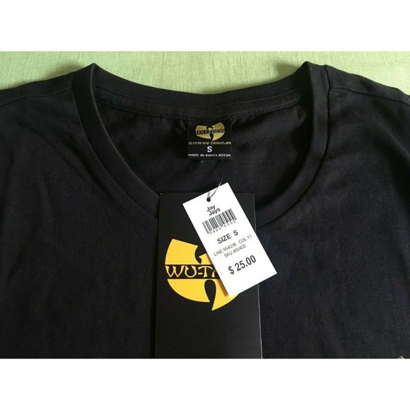 Mens WU-TANG CLAN Black T-shirt Size S 2016 NWT - Picture 3 of 3